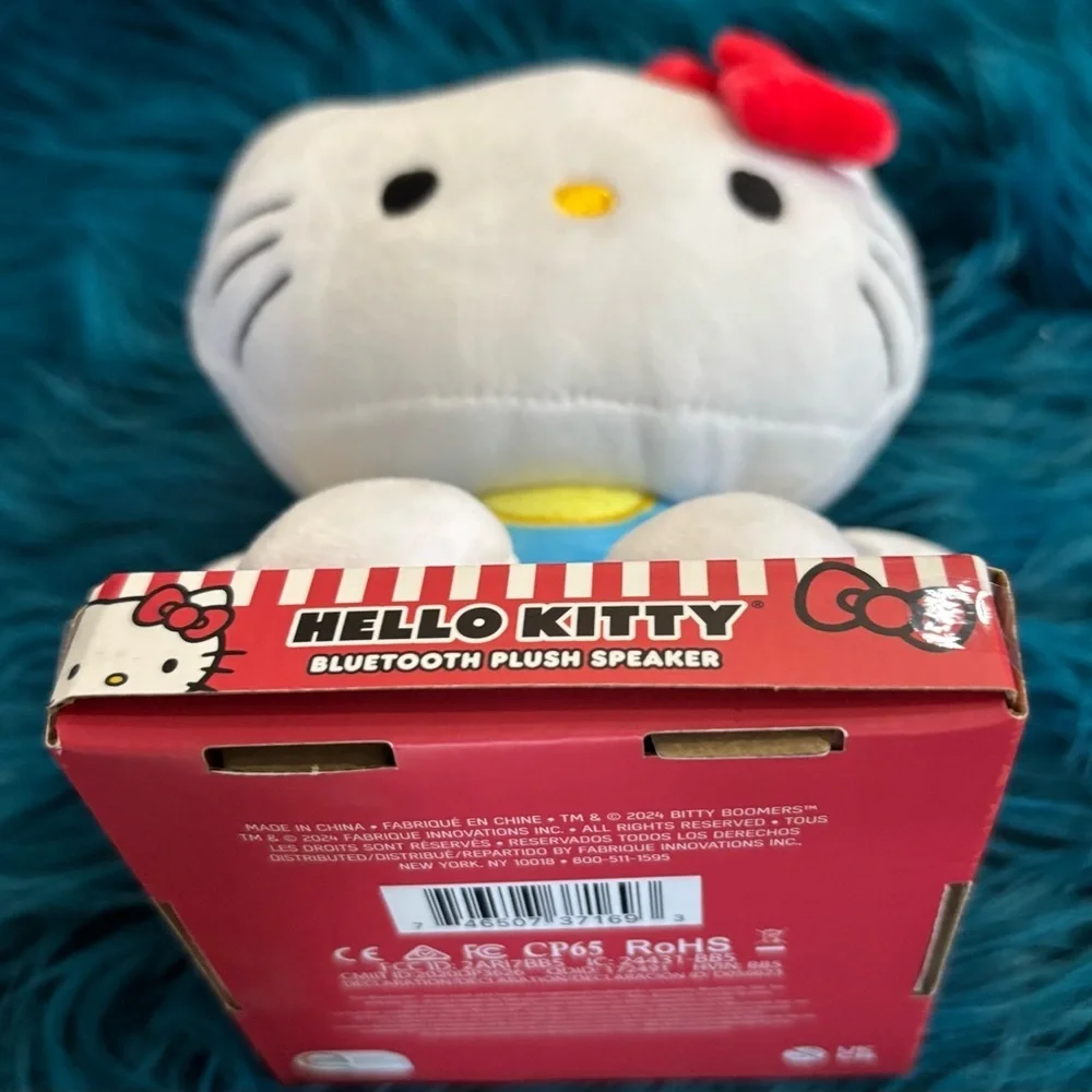 NWT Hello Kitty plush Bluetooth speaker. Rechargeable. Girlhoodcore, Bubblegum - Picture 2 of 6